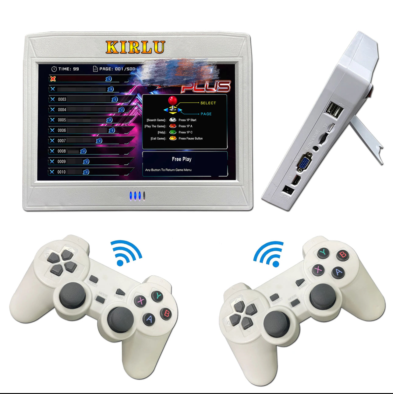 Portable Pandora SAGA DX 9800 in 1 Game box and screen 2 player 3D games console 2.4g Wireless retro arcade game console