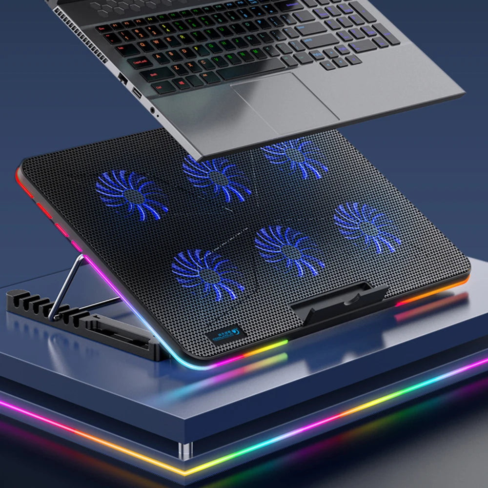 12-17 Inch LED Gaming RGB Laptop Cooler