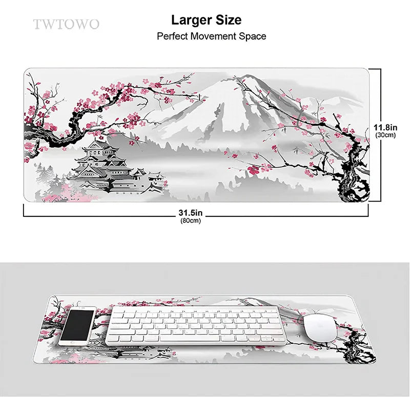 Sakura Japanese Cherry Blossom Mouse Pad