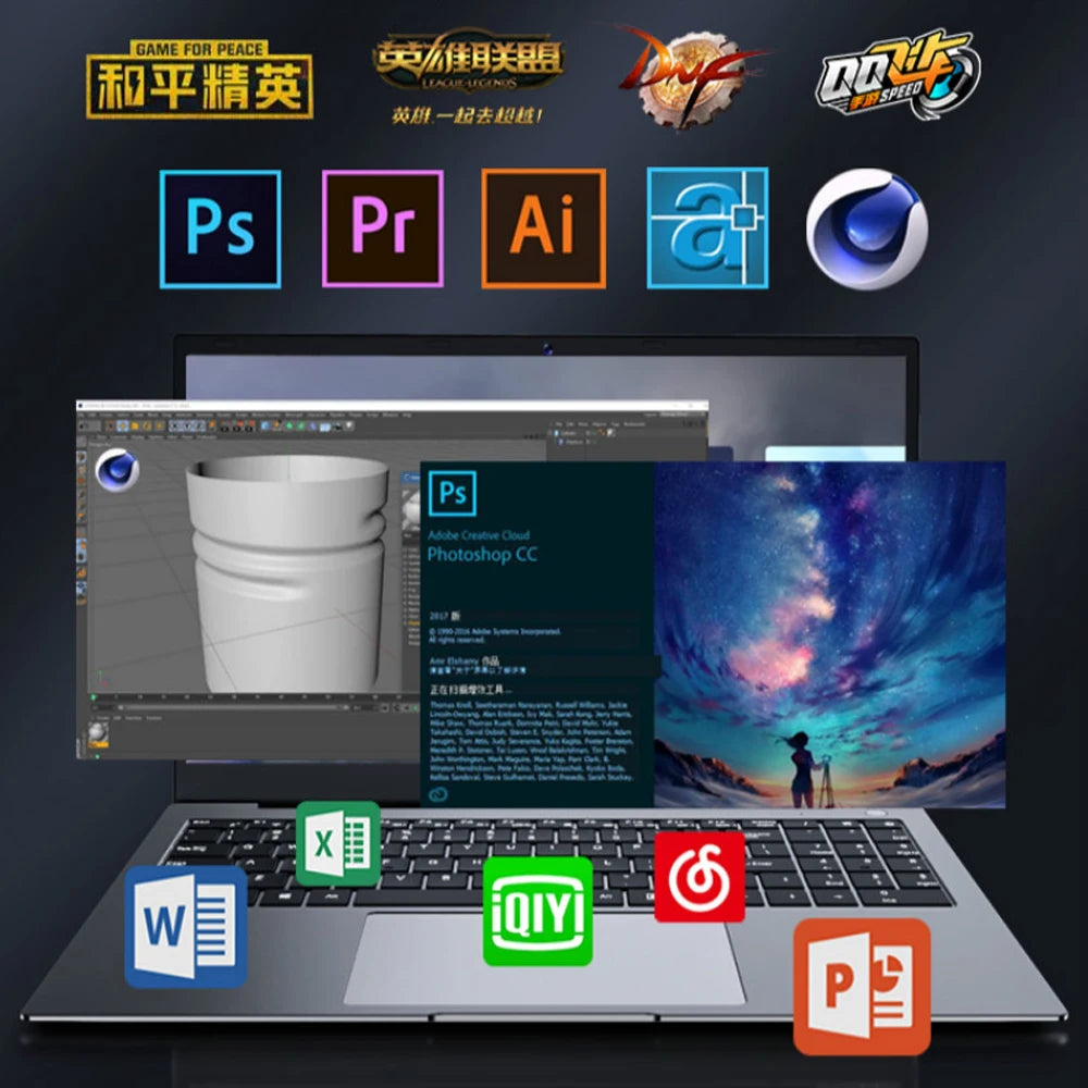 I7-1165G7 Fingerprint Gaming Laptop 15.6 Inch IPS Screen