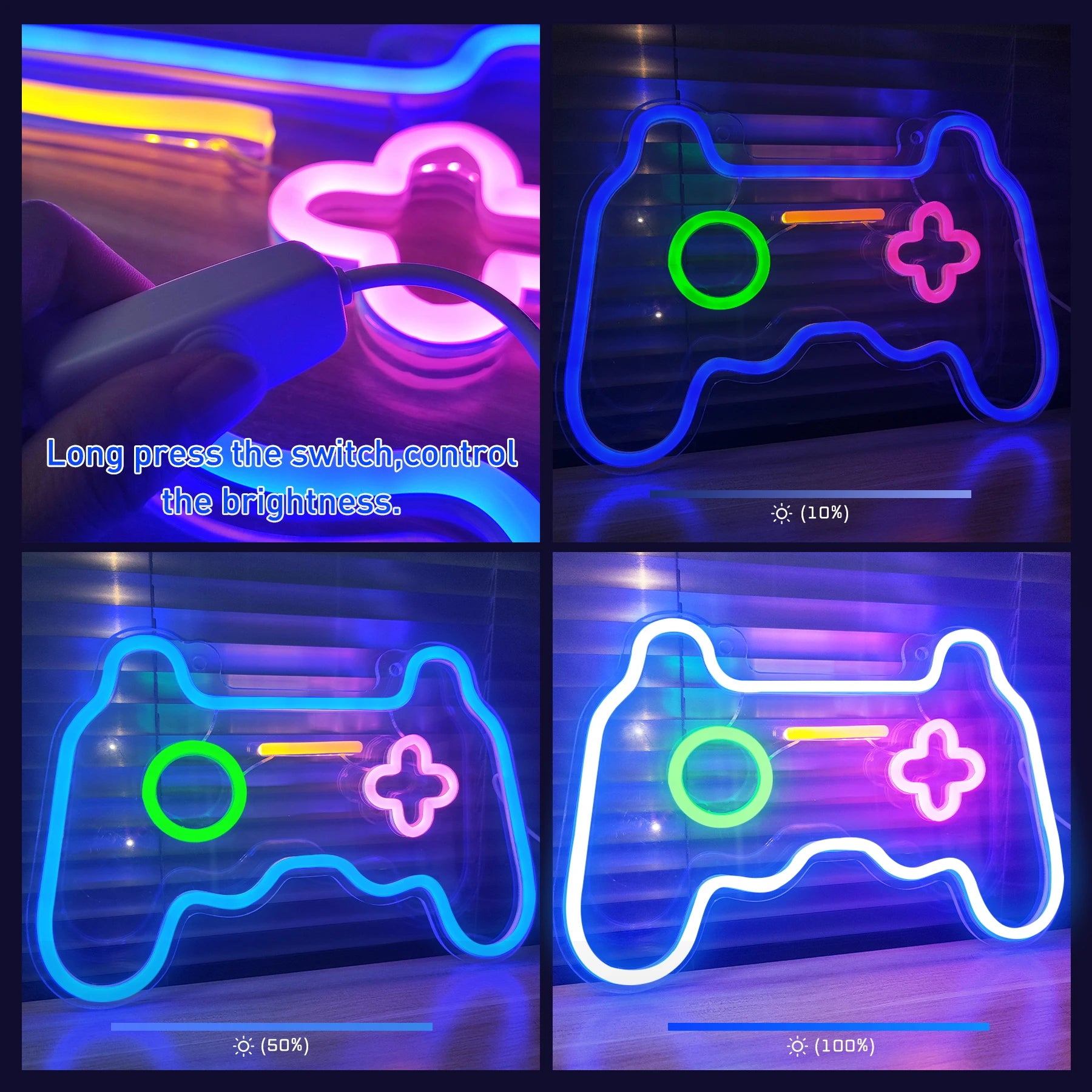 LED Gaming Controller Neon Light